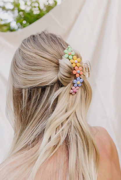 Pastel Flower Claw Clip