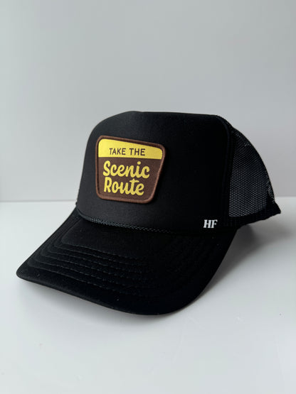 take the scenic route trucker hat