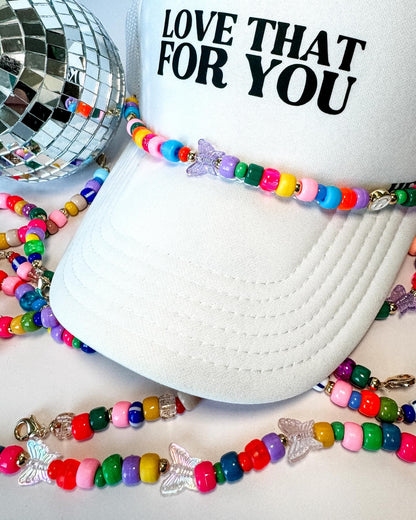 beaded trucker chain