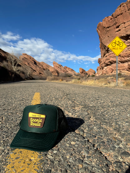 take the scenic route trucker hat